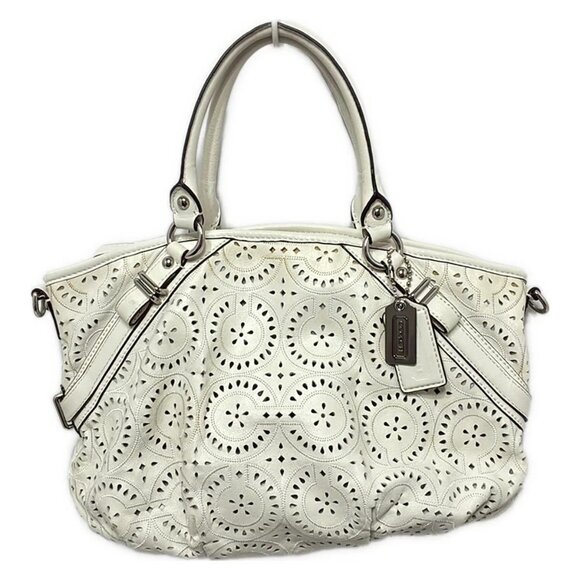 Auth COACH - 16997 Cream Leather Handbag - Picture 1 of 11